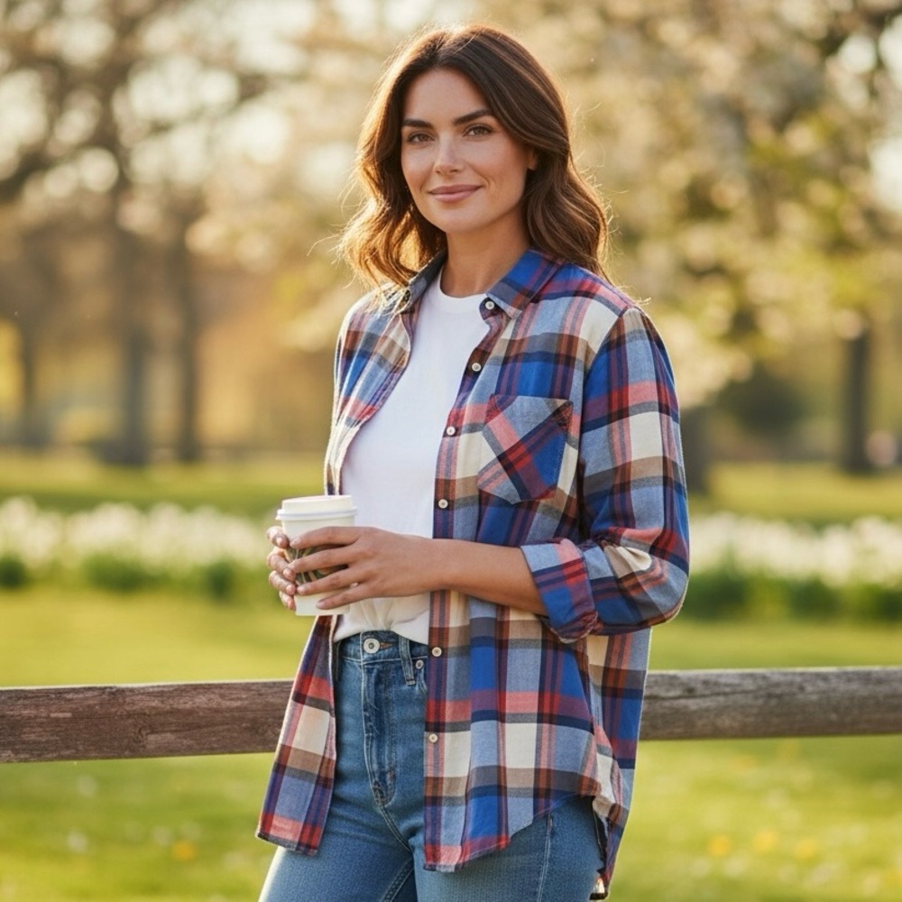 J. Crew Multicolor Plaid Button-Down Shirt